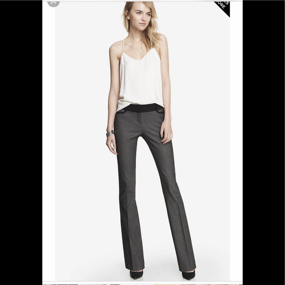 Express gray editor fit pants 4R